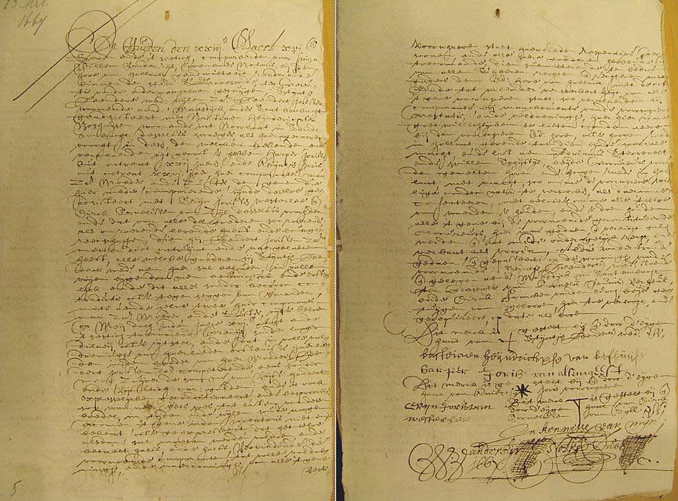 Notariële akte uit 1667